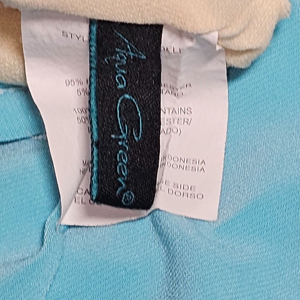 Aqua Green Tiered Ruffle Tankini Swim Top Size 18W GUC - Picture 4 of 4